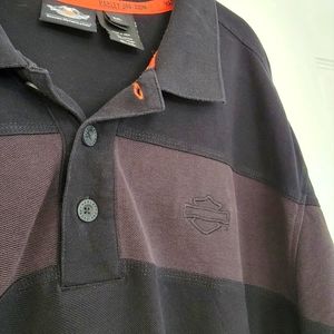 Harley Davidson Men's Shirt - Black & Gray - XXL 2X